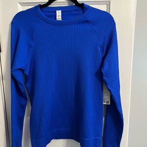 lululemon athletica Blue Ribbed Top